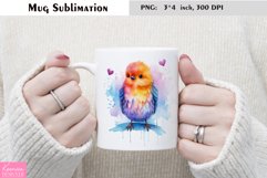 Watercolor Bird Mug Sublimation|Animal Mug Design Product Image 1