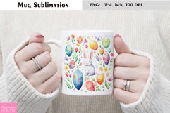 Watercolor Love Mug Sublimation|Heart Mug Design Product Image 1