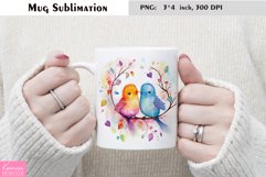 Watercolor Bird Mug Sublimation|Animal Mug Design Product Image 1