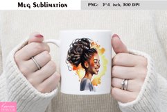 Watercolor Happy Woman Mug Sublimation|Birthday Mug Design Product Image 1
