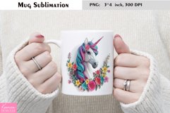 Watercolor Unicorn Mug Sublimation|Magical Mug Design Product Image 1