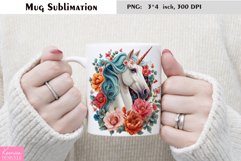 Watercolor Unicorn Mug Sublimation|Magical Mug Design Product Image 1