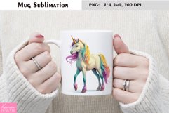 Watercolor Unicorn Mug Sublimation|Magical Mug Design Product Image 1