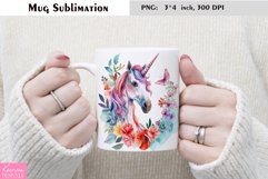 Watercolor Unicorn Mug Sublimation|Magical Mug Design Product Image 1