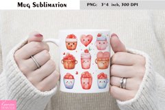 Watercolor Love Mug Sublimation|Floral Mug Design Product Image 1