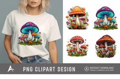Watercolor Mushroom Clipart Product Image 1