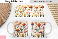 Watercolor Mushroom | Fall Floral Mug Design Product Image 1