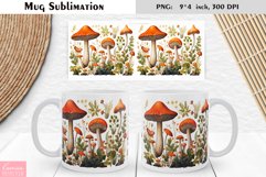 Watercolor Mushroom | Fall Floral Mug Design Product Image 1