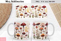 Watercolor Mushroom | Fall Floral Mug Design Product Image 1