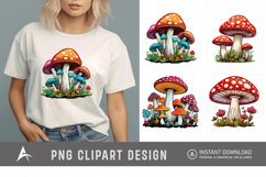 Watercolor Mushroom Clipart Product Image 1