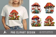Watercolor Mushroom Clipart Product Image 1