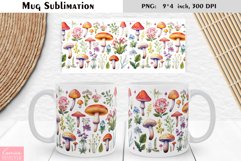 Watercolor Mushroom | Fall Floral Mug Design Product Image 1