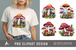 Watercolor Mushroom Clipart Product Image 1