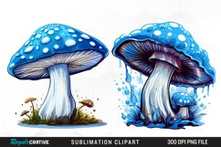 Watercolor Mushroom Clipart Product Image 1