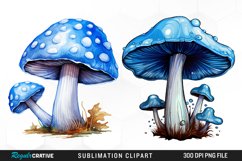 Watercolor Mushroom Clipart Product Image 1