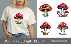 Watercolor Mushroom Clipart Product Image 1