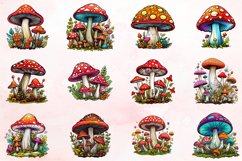 Watercolor Mushroom Clipart Bundle Product Image 2