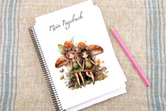 Watercolor Mushroom Fairies Clipart Bundle Product Image 4