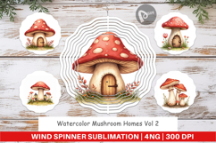 Wind Spinner Mushroom Homes Product Image 1