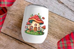 Watercolor Mushroom House Clipart Bundle Product Image 5