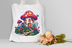 Watercolor Mushroom House Clipart Bundle Product Image 4