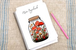 Watercolor Mushroom Vase Clipart Bundle Product Image 4