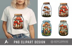 Watercolor Mushroom Vase Clipart Product Image 1