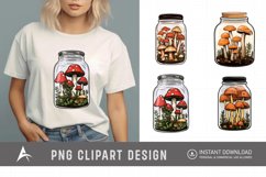 Watercolor Mushroom Vase Clipart Product Image 1