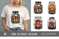 Watercolor Mushroom Vase Clipart Product Image 1