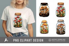 Watercolor Mushroom Vase Clipart Product Image 1