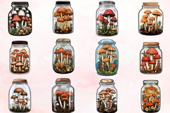 Watercolor Mushroom Vase Clipart Bundle Product Image 2