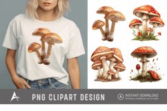 Watercolor Mushrooms Clipart Product Image 1