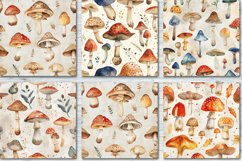 Watercolor Mushrooms Digital Paper Bundle Product Image 4