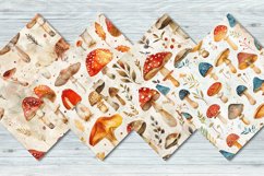 Watercolor Mushrooms Digital Paper Bundle Product Image 3