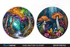 Watercolor Mystical Forest Illustration Clipart Product Image 1