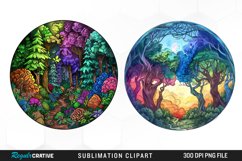 Watercolor Mystical Forest Exquisite Clipart Product Image 1