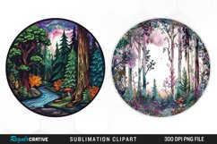 Watercolor Mystical Forest Illustration Clipart Product Image 1
