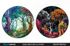 Watercolor Mystical Forest Illustration Clipart Product Image 1