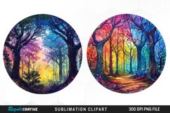 Watercolor Mystical Forest Illustration Clipart Product Image 1