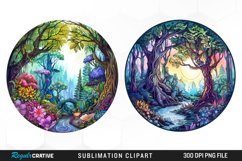 Watercolor Mystical Forest Illustration Clipart Product Image 1