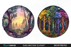 Watercolor Mystical Forest Illustration Clipart Product Image 1