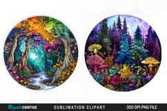 Watercolor Mystical Forest Illustration Clipart Product Image 1