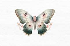 Mystical Moth Watercolor Sublimation Clipart Product Image 5