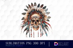 Native American Skull Design Clipart Product Image 1