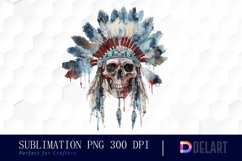Native American Skull Design Clipart Product Image 1