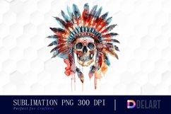 Native American Skull Design Clipart Product Image 1