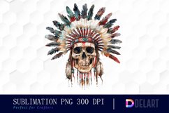 Native American Skull Design Clipart Product Image 1