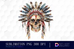 Native American Skull Design Clipart Product Image 1