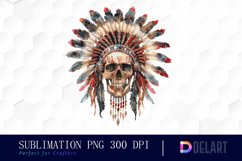 Native American Skull Design Clipart Product Image 1