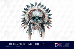 Native American Skull Graphics Clipart Product Image 1